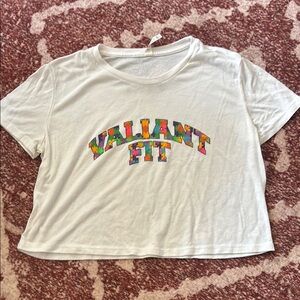 White Graphic Tee with Colorful Print